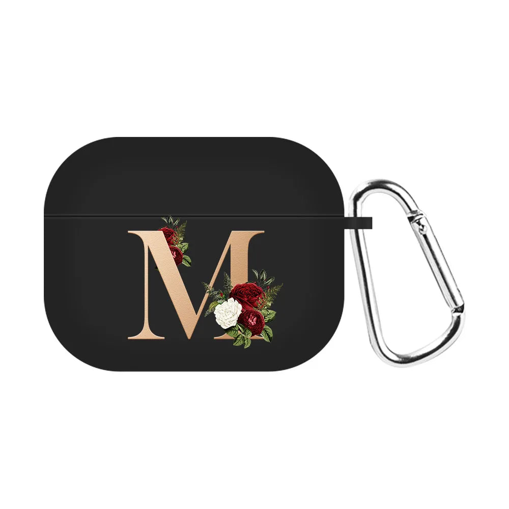 Midnight Bloom Initial AirPod Case