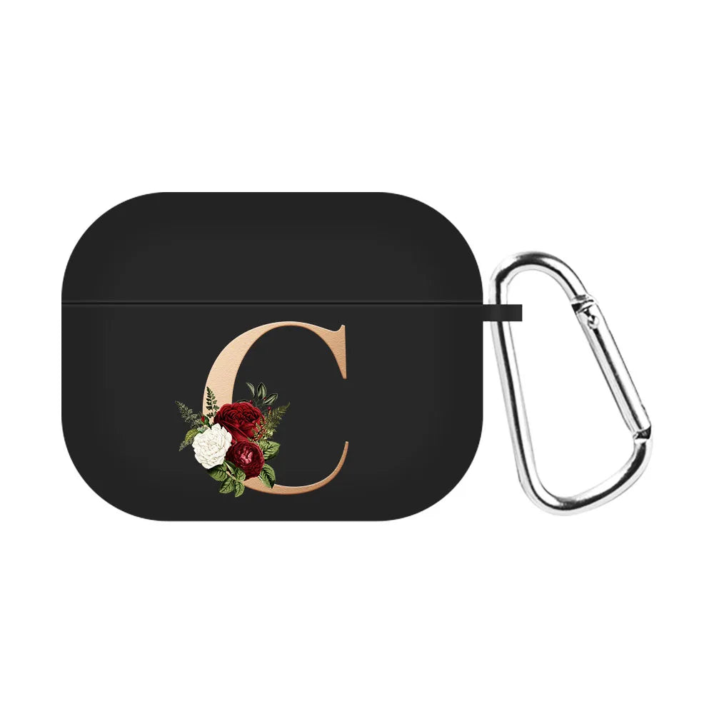 Midnight Bloom Initial AirPod Case