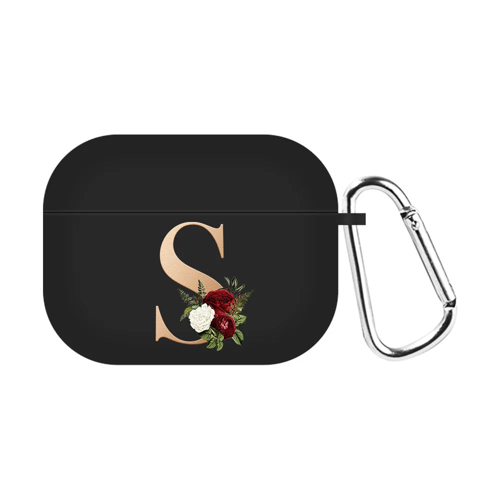 Midnight Bloom Initial AirPod Case