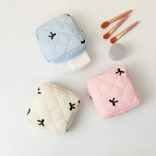 Blush Bow Feminine Essentials Pouch