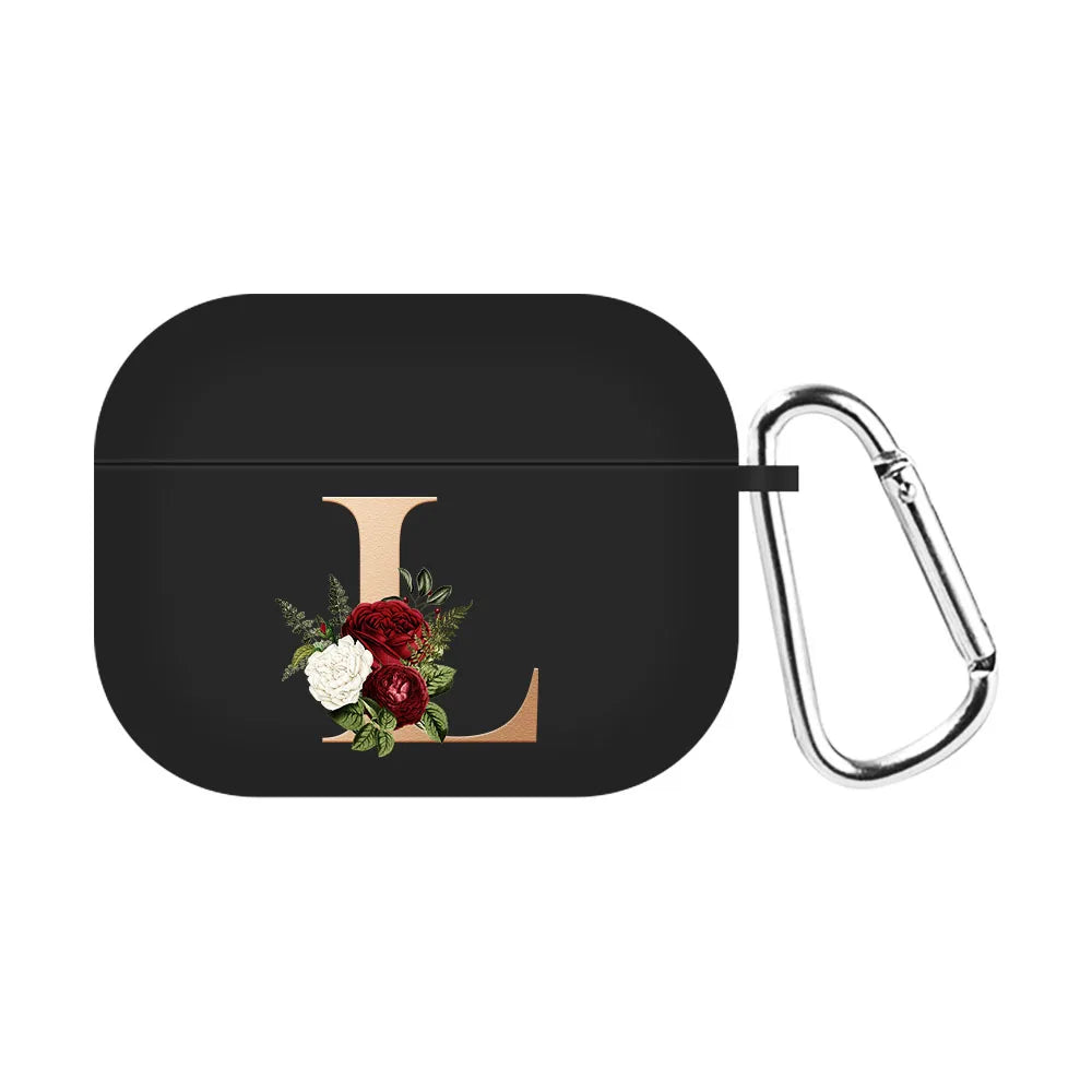 Midnight Bloom Initial AirPod Case