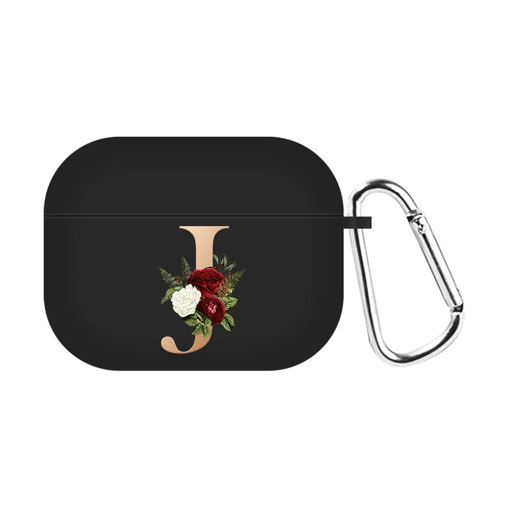Midnight Bloom Initial AirPod Case
