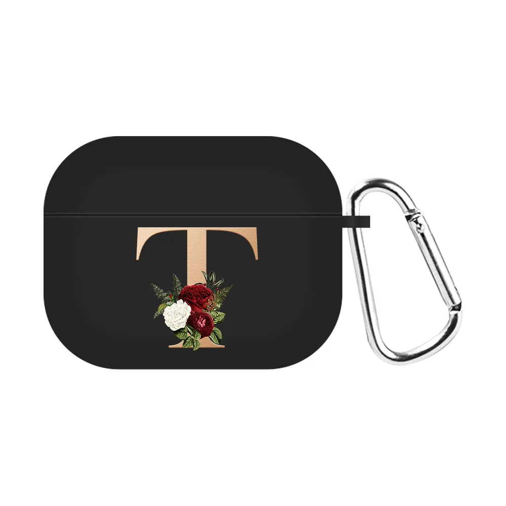 Midnight Bloom Initial AirPod Case