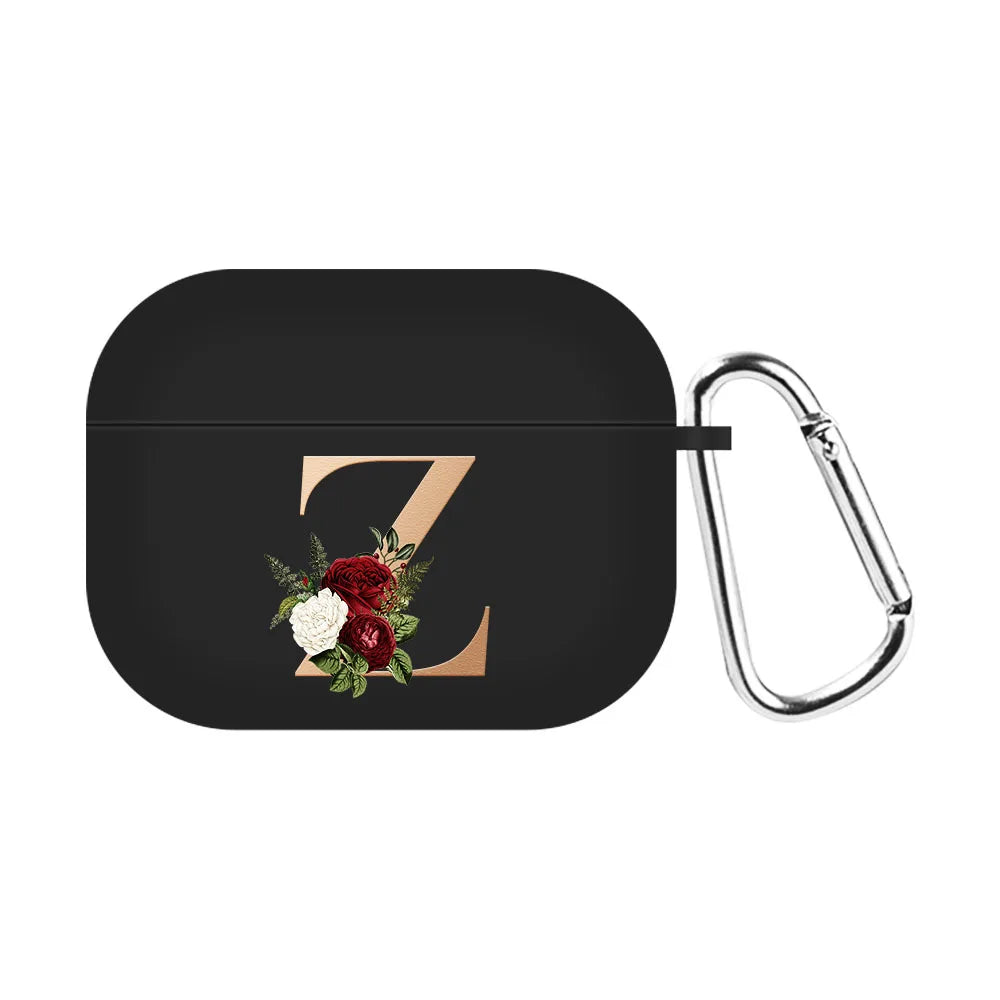 Midnight Bloom Initial AirPod Case