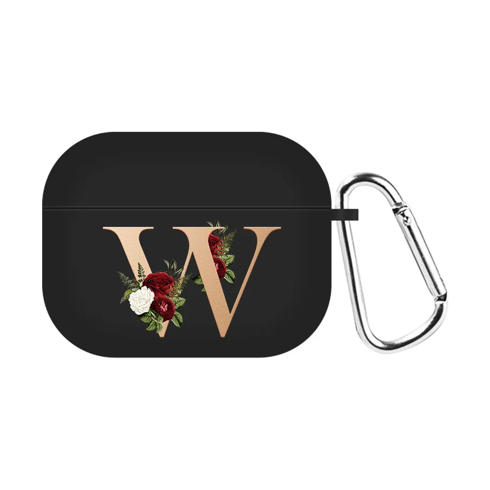 Midnight Bloom Initial AirPod Case