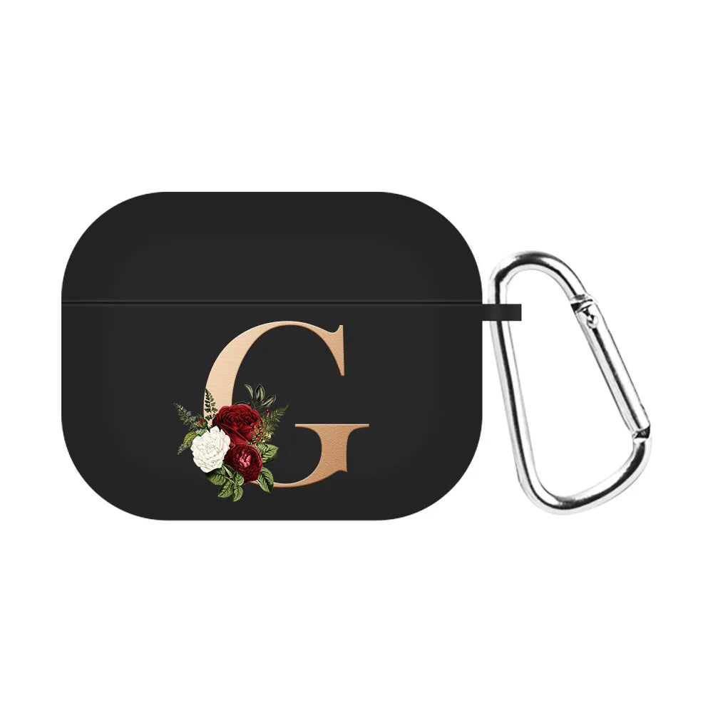 Midnight Bloom Initial AirPod Case