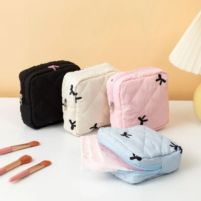 Blush Bow Feminine Essentials Pouch