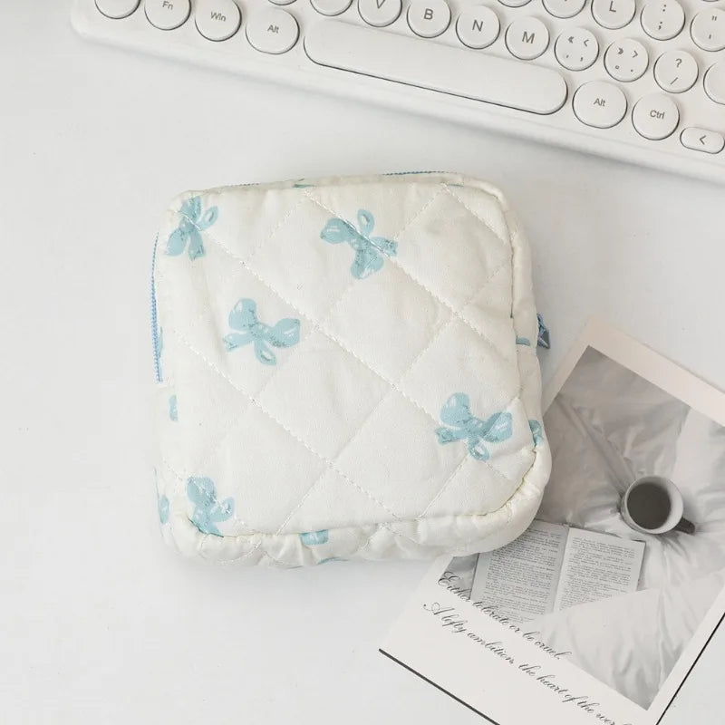 Blush Bow Feminine Essentials Pouch
