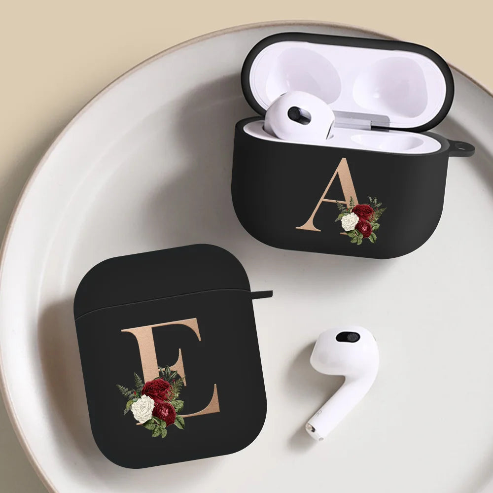 Midnight Bloom Initial AirPod Case