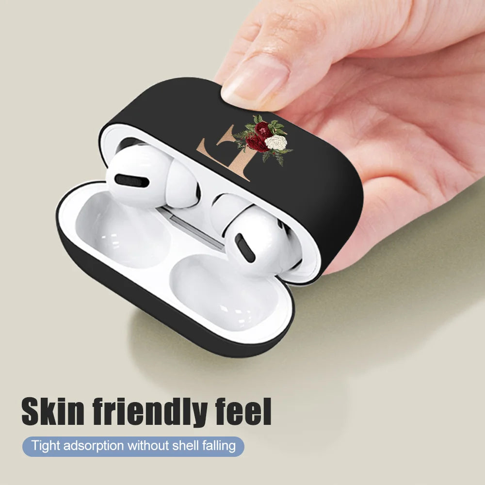 Midnight Bloom Initial AirPod Case