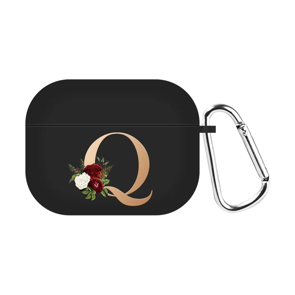 Midnight Bloom Initial AirPod Case