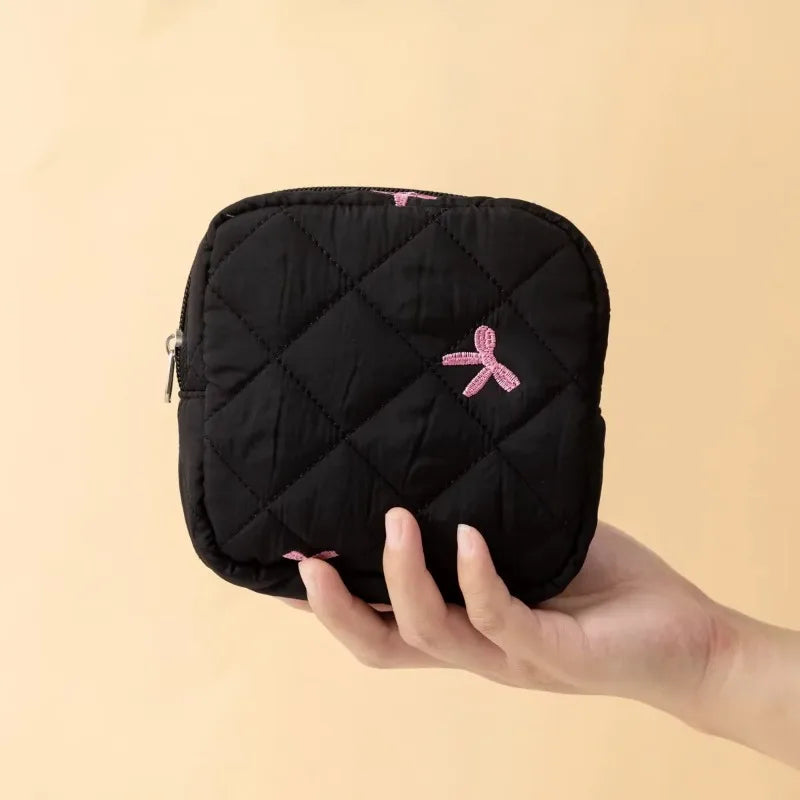 Blush Bow Feminine Essentials Pouch