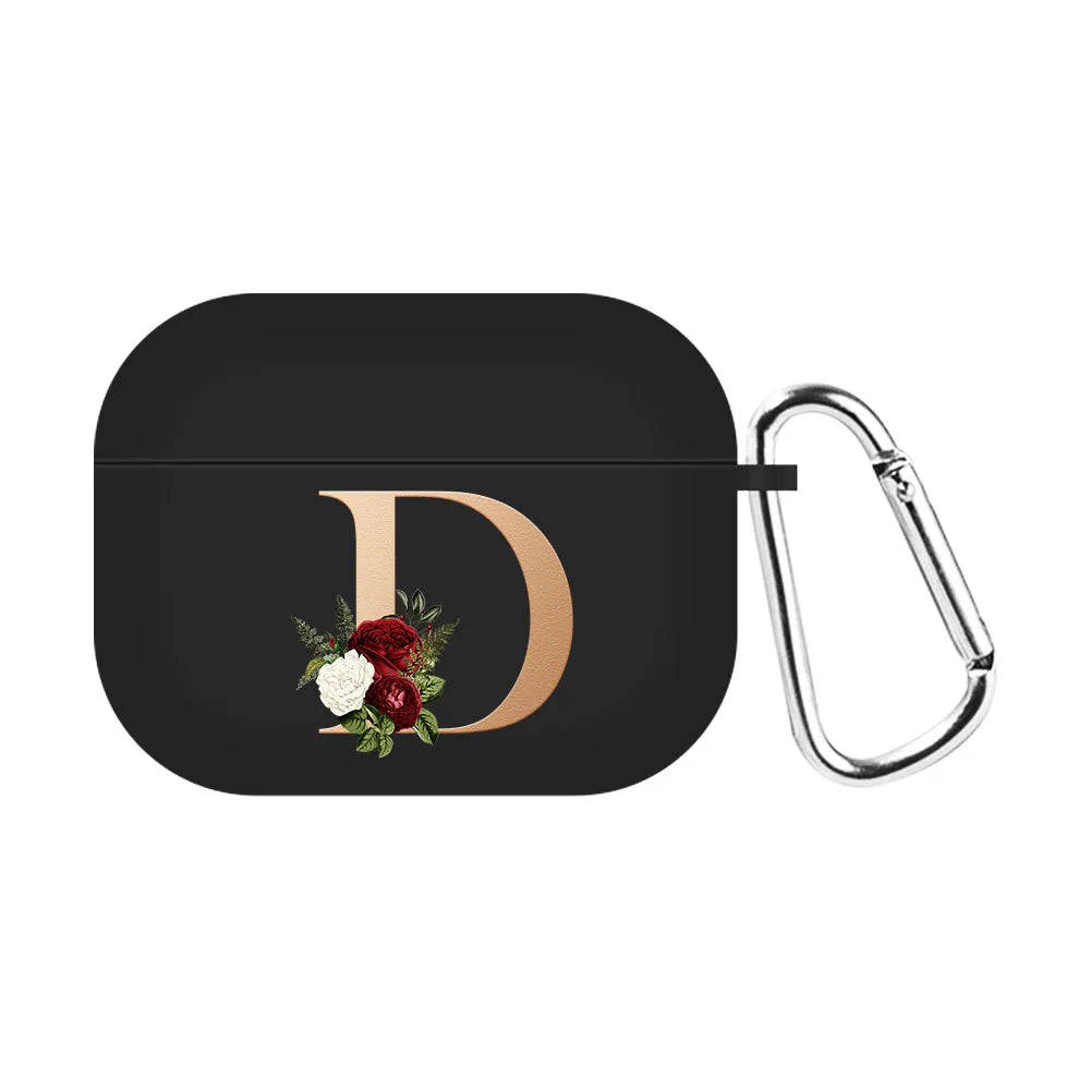 Midnight Bloom Initial AirPod Case