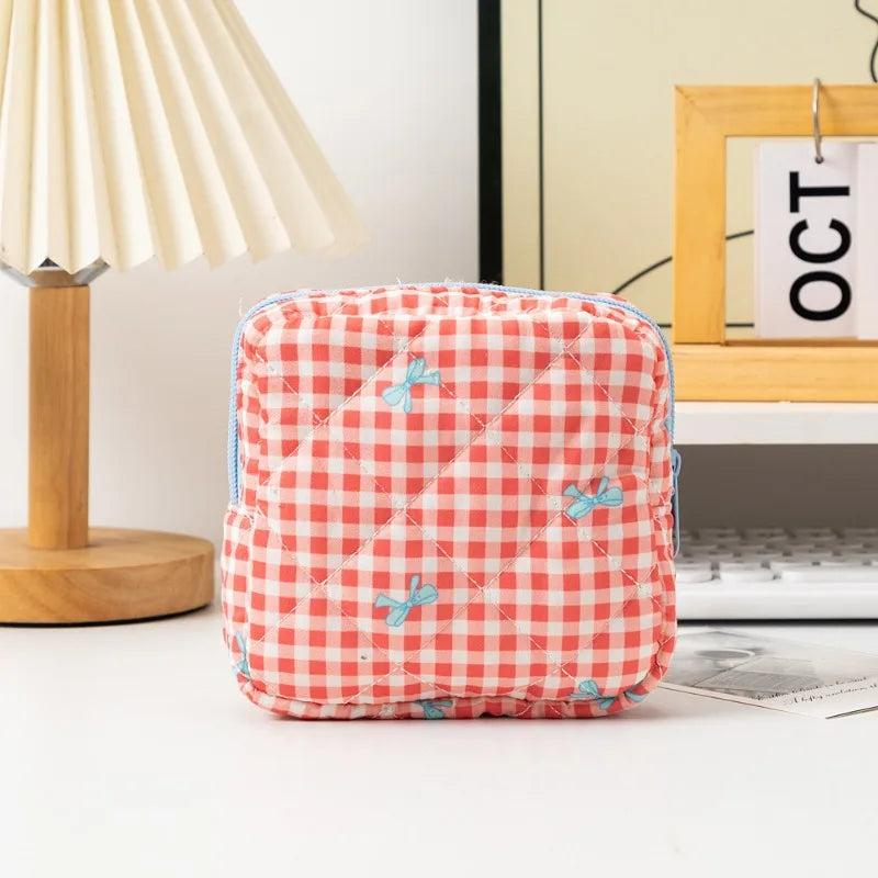 Blush Bow Feminine Essentials Pouch