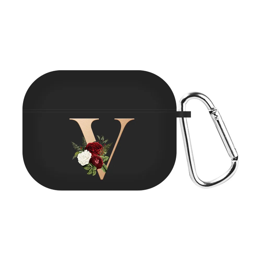 Midnight Bloom Initial AirPod Case