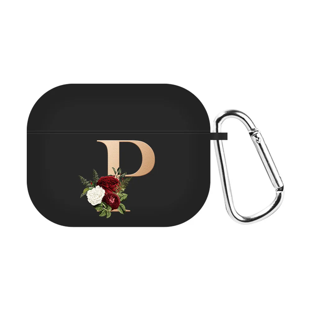 Midnight Bloom Initial AirPod Case