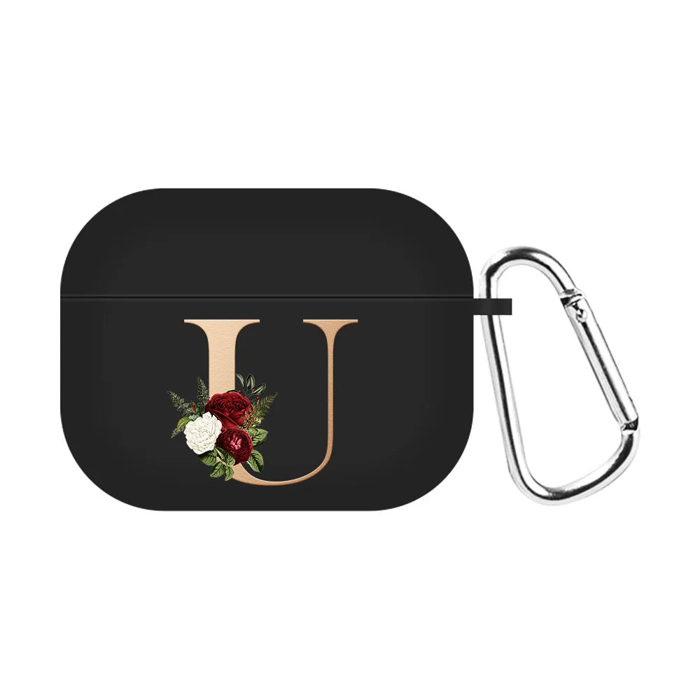 Midnight Bloom Initial AirPod Case