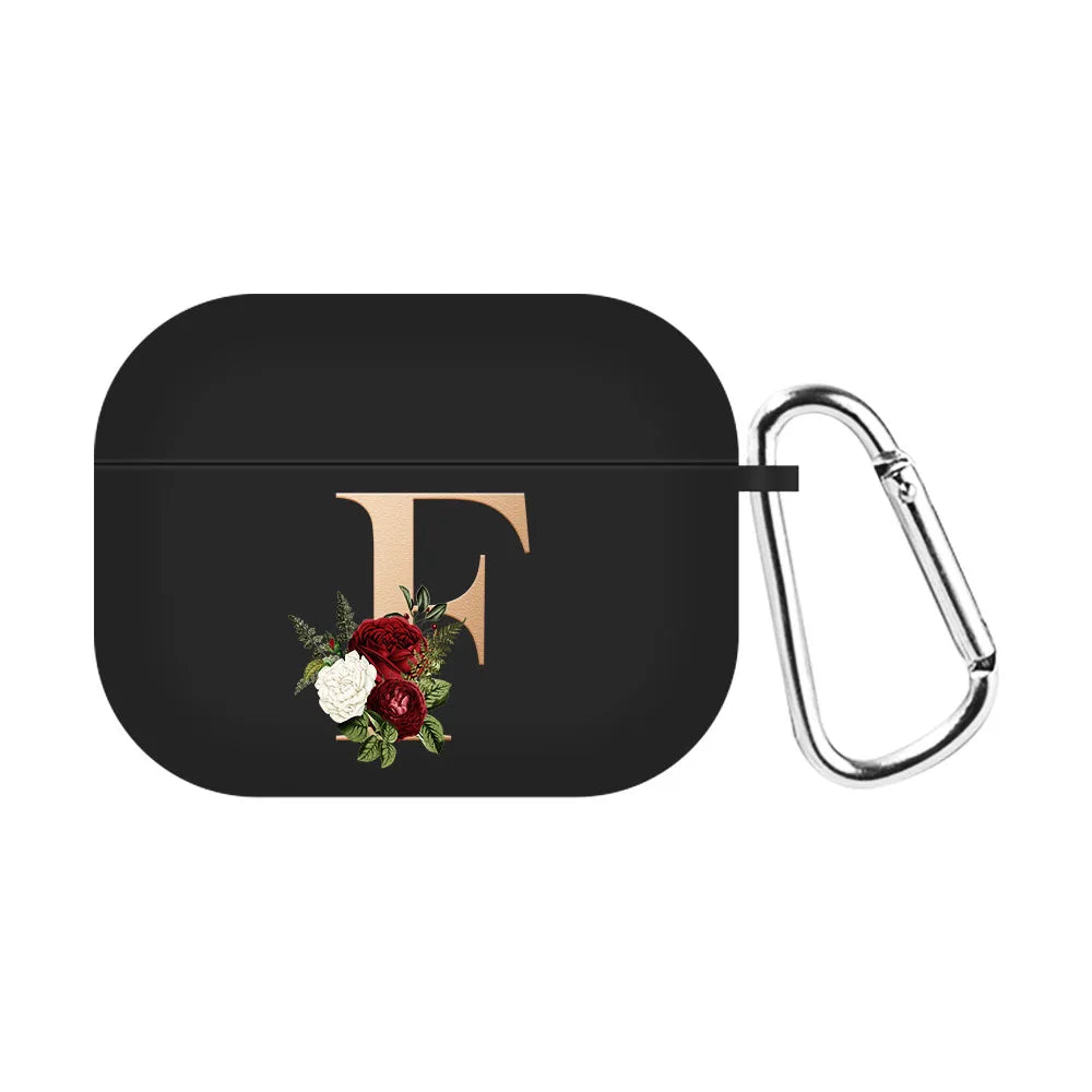 Midnight Bloom Initial AirPod Case