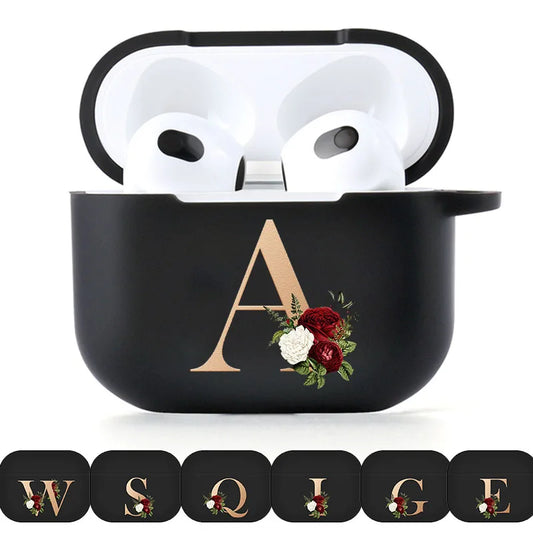 Midnight Bloom Initial AirPod Case