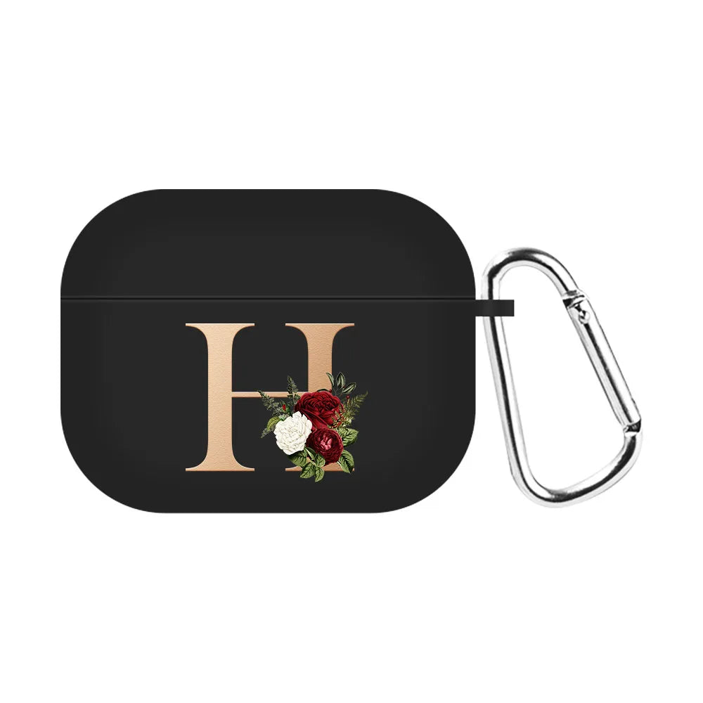 Midnight Bloom Initial AirPod Case