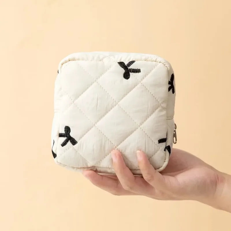 Blush Bow Feminine Essentials Pouch