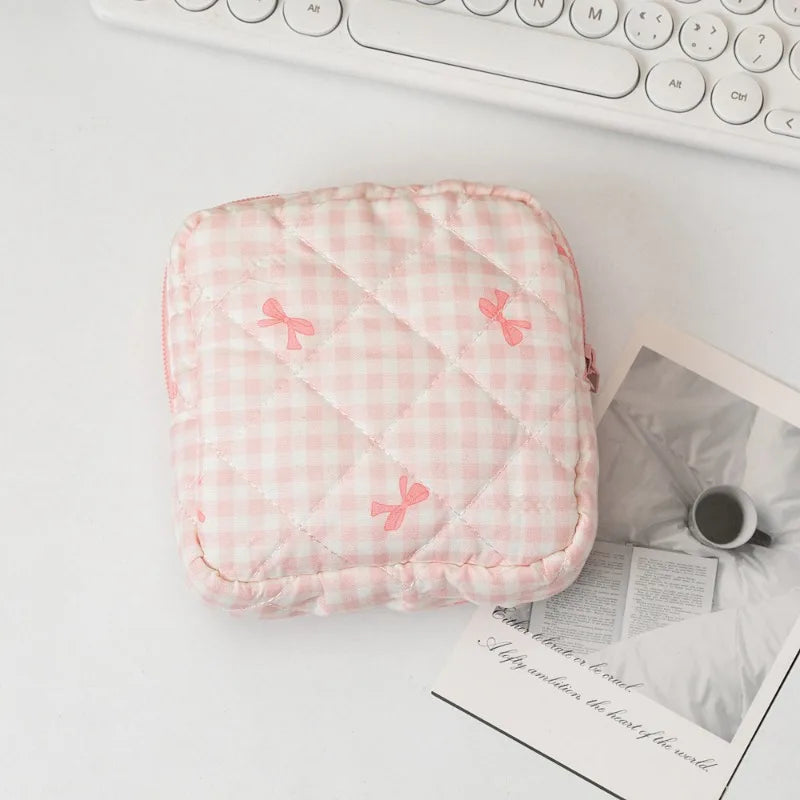 Blush Bow Feminine Essentials Pouch