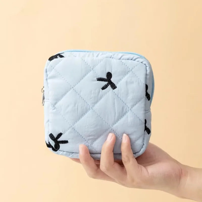Blush Bow Feminine Essentials Pouch