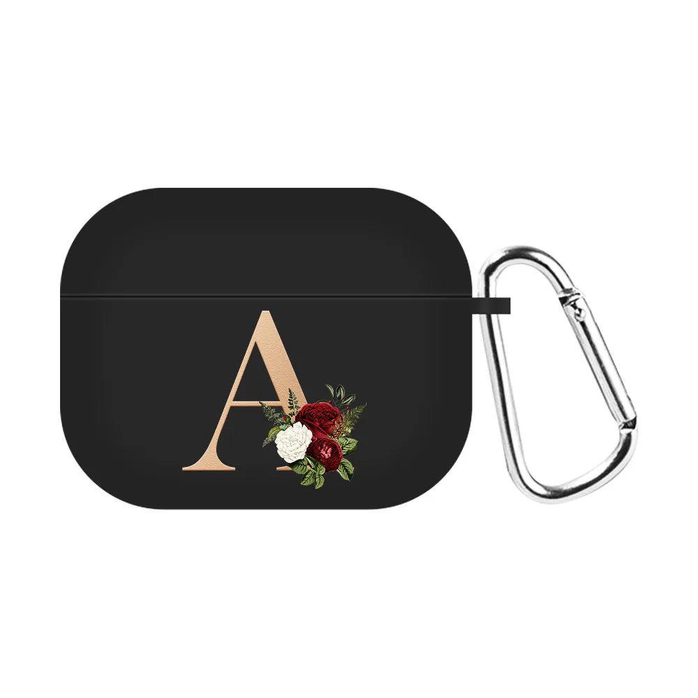 Midnight Bloom Initial AirPod Case