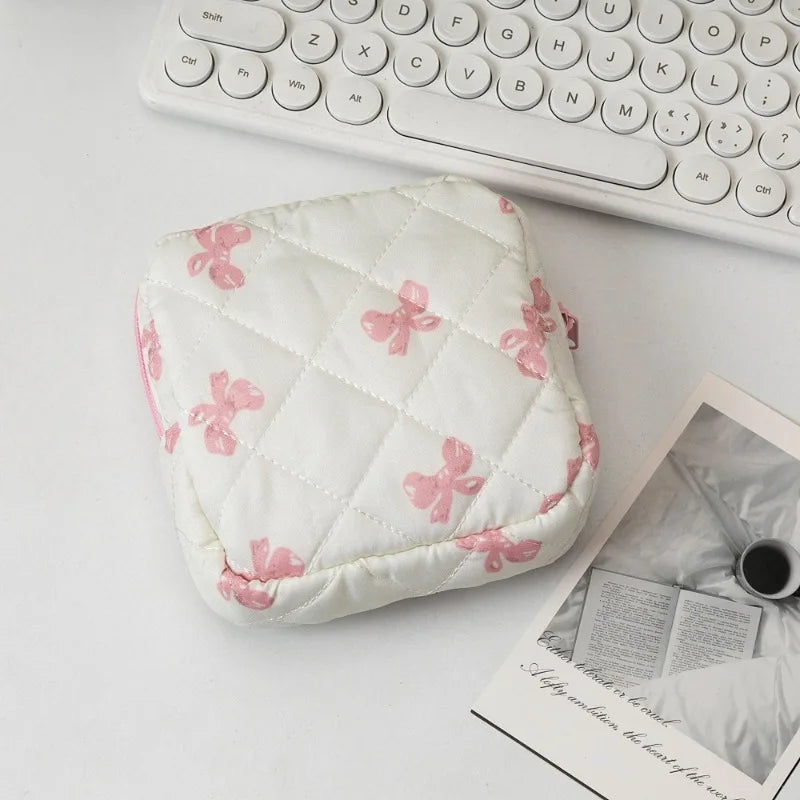 Blush Bow Feminine Essentials Pouch