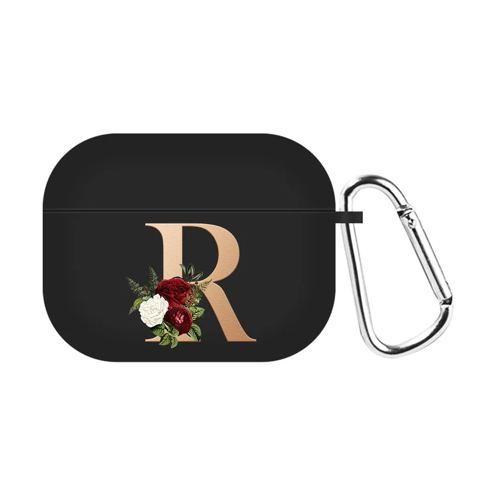 Midnight Bloom Initial AirPod Case