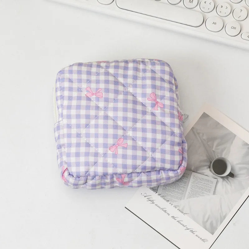 Blush Bow Feminine Essentials Pouch