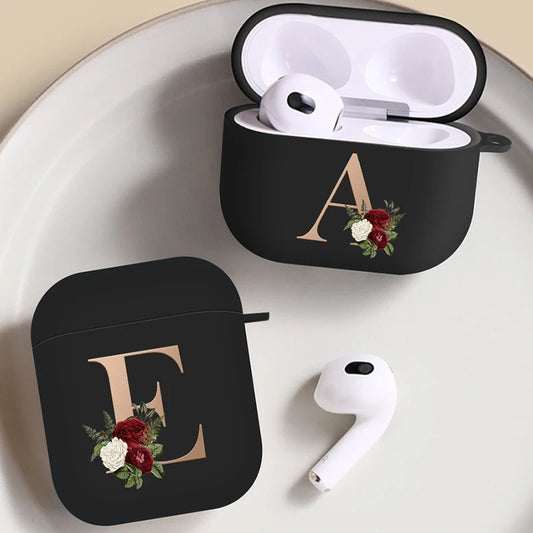 Midnight Bloom Initial AirPod Case