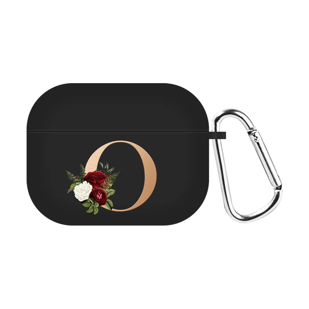 Midnight Bloom Initial AirPod Case
